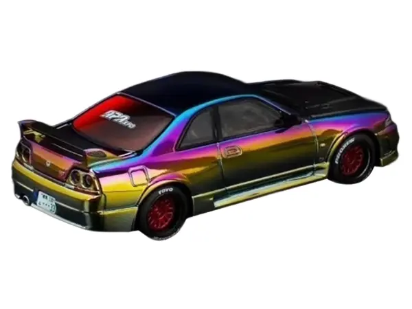 Skyline GT-R (R33) RHD (Right Hand Drive) Chameleon Chrome with Carbon Hood "APA XPO 2025 Exclusive" 1/64 Diecast Model Car by Pop Race #4