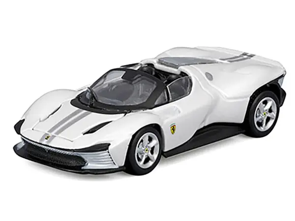 Ferrari Daytona SP3 White Metallic "Speed Icons" Series 1/64 Diecast Model Car by Maisto #2