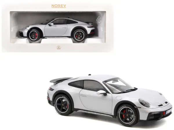2023 Porsche 911 Dakar Ice Gray Metallic 1/18 Diecast Model Car by Norev #1