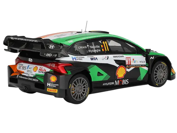 Hyundai i20 N Rally1 Hybrid #11 Thierry Neuville - Martijn Wydaeghe "Hyundai Shell Mobis WRT"  Winner "Rally Croatia Power Stage" (2023) 1/18 Model Car by Top Speed #5