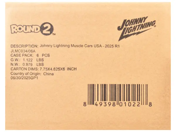 "Muscle Cars USA" 2025 Release 1 Set A of 6 pieces 1/64 Diecast Model Cars by Johnny Lightning #3