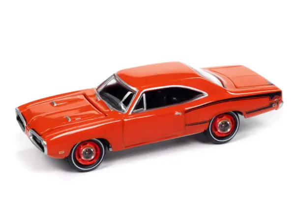 1970 Dodge Coronet Super Bee "Mr. Norm's" Hemi Orange with Black Stripes "Muscle Cars USA" Series 1/64 Diecast Model Car by Johnny Lightning #2