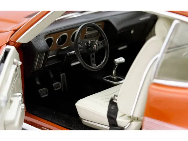 1972 Pontiac GTO LeMans Sundance Orange Metallic with GTO Stripes Limited Edition to 342 pieces Worldwide 1/18 Diecast Model Car by ACME #3