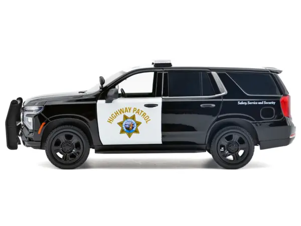 2025 Chevrolet Tahoe Police Pursuit Vehicle "California Highway Patrol" Black and White "Law Enforcement and Public Service" Series 1/24 Diecast Model Car by Motormax #2