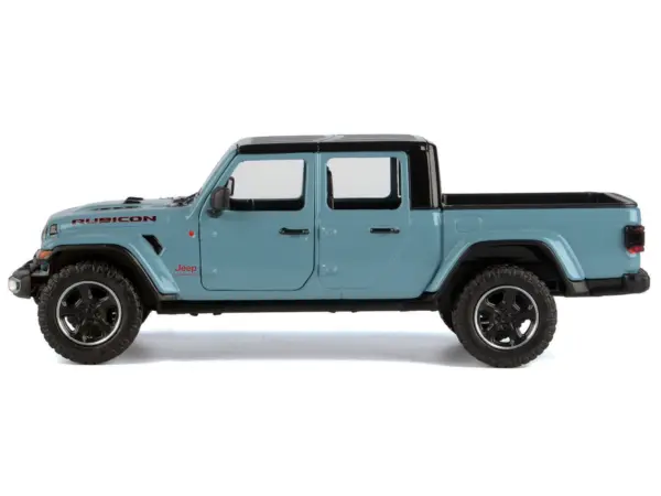 2021 Jeep Gladiator Rubicon (Closed Top) Pickup Truck Blue with Black Top 1/27 Diecast Model Car by Motormax #2