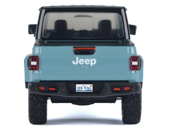 2021 Jeep Gladiator Rubicon (Closed Top) Pickup Truck Blue with Black Top 1/27 Diecast Model Car by Motormax #4