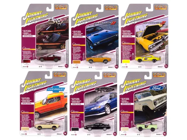 "Classic Gold Collection" 2025 Release 1 Set B of 6 Cars 1/64 Diecast Model Cars by Johnny Lightning #1