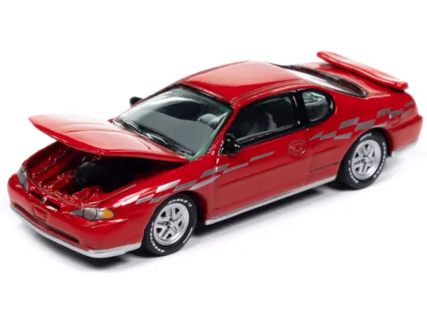 2000 Chevrolet Monte Carlo SS Torch Red with Silver Graphics "Classic Gold Collection" 1/64 Diecast Model Car by Johnny Lightning #3