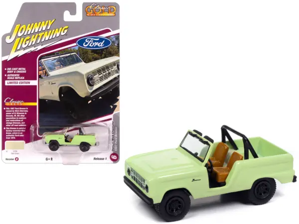 1967 Ford Bronco "Nick Cherrone" Glen Green "Classic Gold Collection" 1/64 Diecast Model Car by Johnny Lightning #1