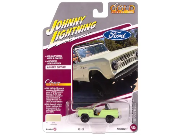 1967 Ford Bronco "Nick Cherrone" Glen Green "Classic Gold Collection" 1/64 Diecast Model Car by Johnny Lightning #3