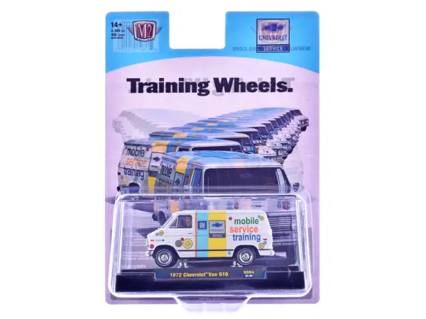 1972 Chevrolet G10 Van "Chevrolet Mobile Service Training" White with Graphics Limited Edition to 4400 pieces Worldwide 1/64 Diecast Model Car by M2 Machines #3