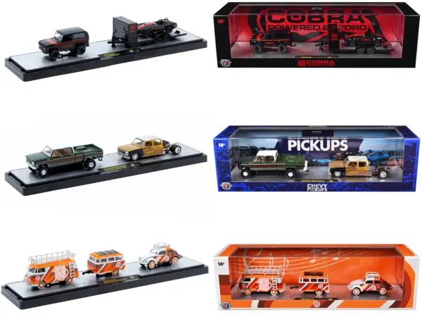 Auto Haulers Set of 3 Trucks Release 90 Limited Edition to 8000 pieces Worldwide 1/64 Diecast Models by M2 Machines #1