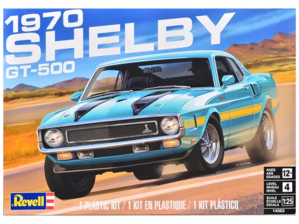 Level 4 Model Kit 1970 Shelby GT-500 1/25 Scale Model by Revell #1