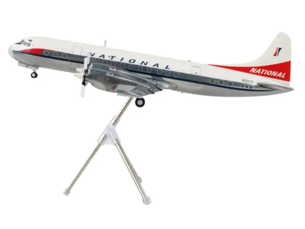 Lockheed L-188 Electra Commercial Aircraft "National Airlines" (N5017K) White and Gray "Gemini 200" Series 1/200 Diecast Model Airplane by GeminiJets #2