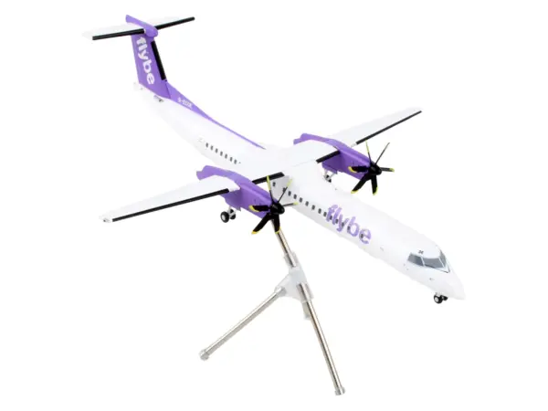 Bombardier Q400 Commercial Aircraft "Flybe" (G-ECOE) White with Purple Tail "Gemini 200" Series 1/200 Diecast Model Airplane by GeminiJets #4