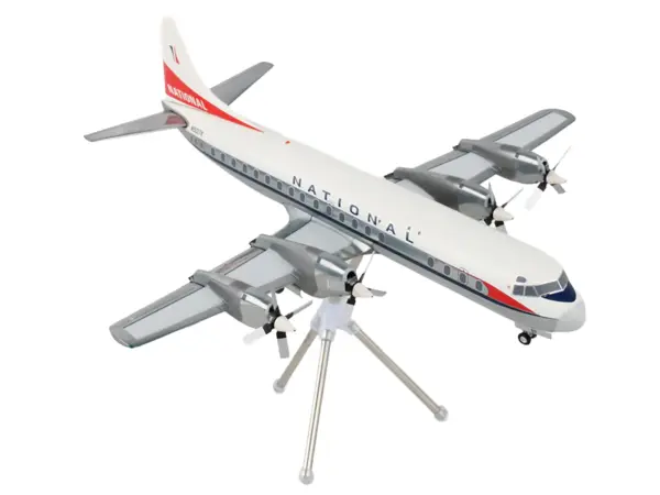 Lockheed L-188 Electra Commercial Aircraft "National Airlines" (N5017K) White and Gray "Gemini 200" Series 1/200 Diecast Model Airplane by GeminiJets #4