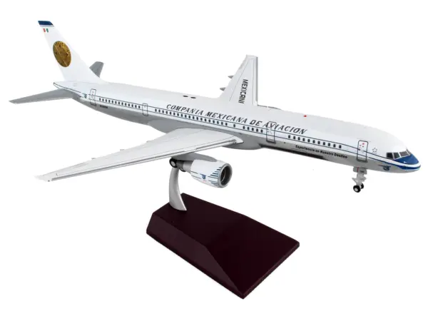 Boeing 757-200 Commercial Aircraft "Mexicana Retro Livery" (N380RM) White with Tail Graphics "Gemini 200" Series 1/200 Diecast Model Airplane by GeminiJets #4