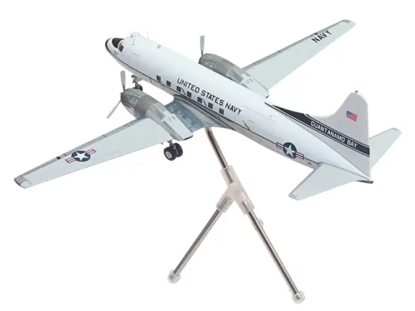 Convair C-131 Samaritan Transport Aircraft "United States Navy - NAS Guantanamo Bay" (141017) White and Gray "Gemini 200" Series 1/200 Diecast Model Airplane by GeminiJets #3