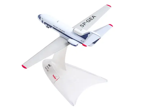 Yakovlev Yak-40 Commercial Aircraft "LOT Polish Airlines" (SP-GEA) White with Blue Stripes and Tail 1/200 Diecast Model by Herpa #4