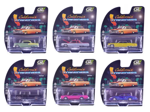 "California Lowriders" Series 7 Set of 6 pieces 1/64 Diecast Model Cars by Greenlight #1