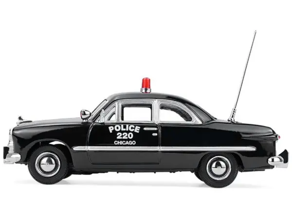 1949 Ford Custom Police Car "Chicago Police Department" Black 1/64 Diecast Model Car by Greenlight #2