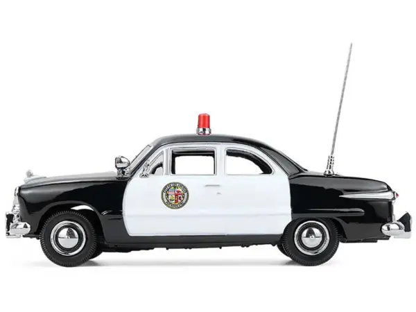 1949 Ford Custom Police Car "LAPD (Los Angeles Police Department)" Black and White 1/43 Diecast Model Car by Greenlight #2