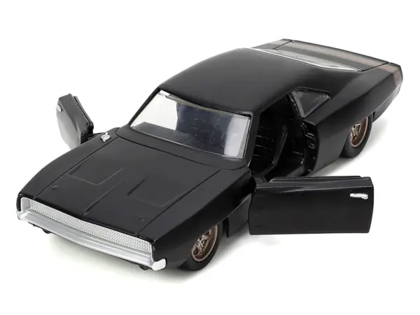 1968 Dodge Charger Widebody Matt Black with Bronze Tail Stripe "F9" (2021) Movie "Fast & Furious" Series 1/32 Diecast Model Car by Jada #2