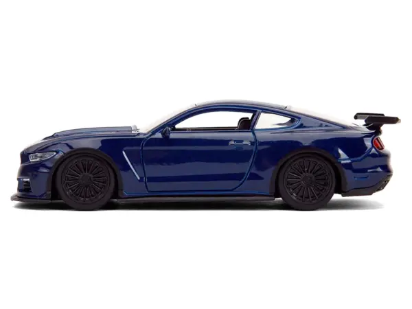 2016 Ford Mustang GT Dark Blue Metallic with White Stripe "F9" (2021) Movie "Fast & Furious" Series 1/32 Diecast Model Car by Jada #3