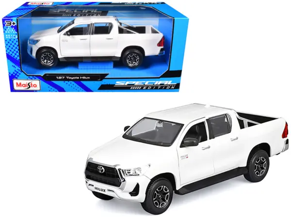 Toyota Hilux Pickup Truck White "Special Edition" Series 1/27 Diecast Model Car by Maisto #1