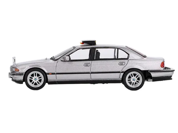 BMW 750IL Gray Metallic 007 James Bond "Tomorrow Never Dies" (1997) Movie Limited Edition 1/64 Diecast Model Car by Mini GT #2