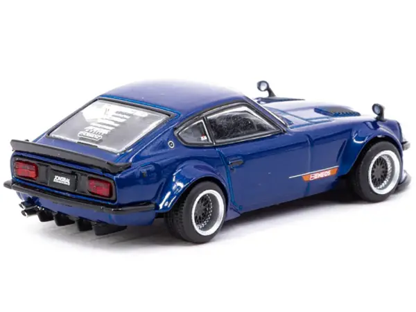 Nissan Fairlady Z S30 Widebody RHD (Right Hand Drive) "Designed by Jon Sibal" Blue Metallic "Global64" Series 1/64 Diecast Model Car by Tarmac Works #2