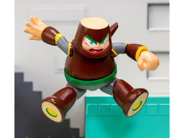Wood Man 5" Moveable Figure (Deluxe Version) with Accessories and Alternate Head and Hands "Mega Man" (1987) Video Game Model by Jada #2