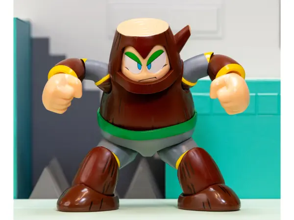 Wood Man 5" Moveable Figure (Deluxe Version) with Accessories and Alternate Head and Hands "Mega Man" (1987) Video Game Model by Jada #4