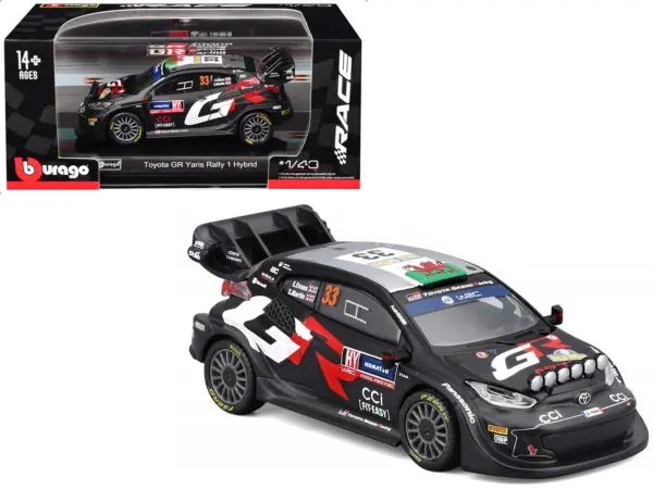 Toyota GR Yaris Rally1 Hybrid #33 Elfyn Evans - Scott Martin "Toyota Gazoo Racing WRT" "World Rally Championship" (2024) "Race" Series 1/43 Diecast Model Car by Bburago #1