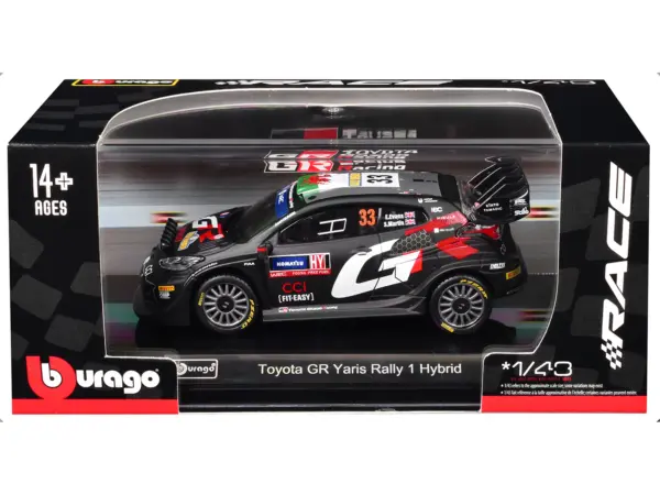 Toyota GR Yaris Rally1 Hybrid #33 Elfyn Evans - Scott Martin "Toyota Gazoo Racing WRT" "World Rally Championship" (2024) "Race" Series 1/43 Diecast Model Car by Bburago #3
