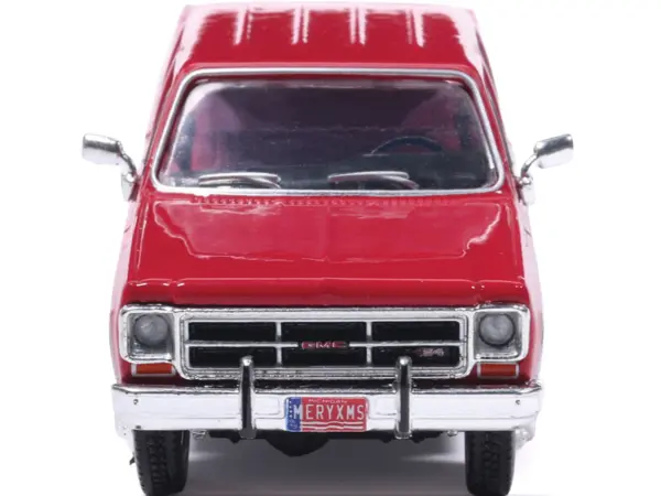 1976 GMC Sierra Grande K2500 Wideside Pickup Truck "St. Nick's Christmas Tree Farm" Red with White Sides "Christmas Limited Edition" 1/64 Diecast Model Car by IXO Models #3
