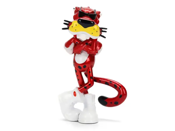 1989 Ford Mustang GT Black with Red Flame Graphics and Chester Cheetah Diecast Figure "Cheetos Flamin' Hot" "Hollywood Rides" Series 1/24 Diecast Model Car by Jada #5