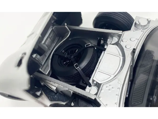 1966 Ford GT-40 MKII #F85 Silver Metallic with Black Stripes 1/18 Diecast Model Car by ACME #2