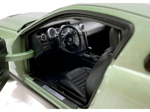 2007 Ford Shelby GT500 Lime Green Metallic with Silver Stripes "Shelby Collectibles" Series 1/18 Diecast Model Car by ACME #4