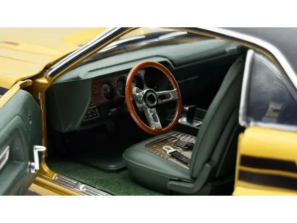 1971 Dodge Challenger R/T GY8 Gold Metallic with Black Stripes and Black Vinyl Top Limited Edition to 360 pieces Worldwide 1/18 Diecast Model Car by ACME #3