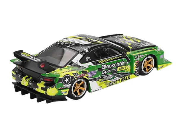 Nissan "LB-Super Silhouette" S15 SILVIA RHD (Right Hand Drive) #555 "V2" Yukio Fausto "Formula Drift Japan" (2024) Limited Edition 1/64 Diecast Model Car by Mini GT #3