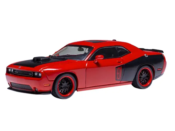 2009 Dodge Challenger SRT8 Red with Black Accents 1/43 Diecast Model by IXO Models #3