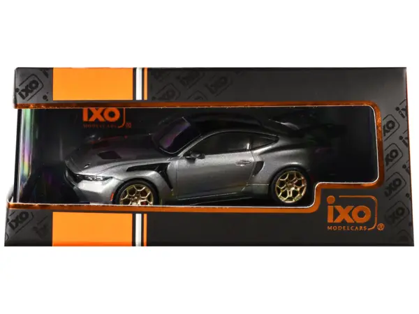 2025 Ford Mustang GTD Gray Metallic with Black Top 1/43 Diecast Model by IXO Models #3