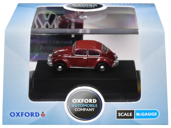Volkswagen Beetle Ruby Red 1/148 (N) Scale Diecast Model Car by Oxford Diecast #3