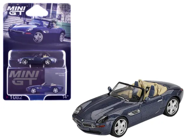 BMW Z8 Alpina Roadster Alpine Blue Metallic Limited Edition 1/64 Diecast Model Car by Mini GT #1