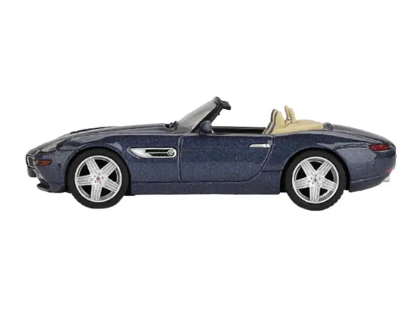 BMW Z8 Alpina Roadster Alpine Blue Metallic Limited Edition 1/64 Diecast Model Car by Mini GT #2