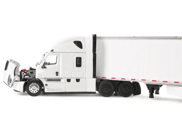 Freightliner Fifth Generation Cascadia Raised Roof Sleeper & 53' Utility Trailer with Skirts White 1/64 Diecast Model by DCP/First Gear #3