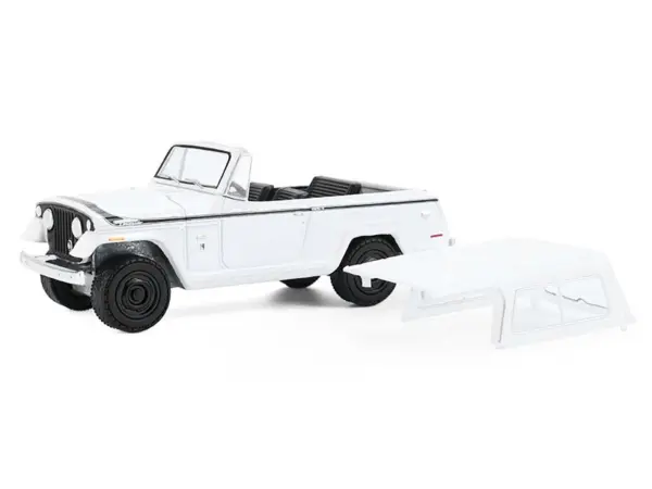 1971 Jeep Jeepster Commando White with Black Stripes "All Terrain" Series 17 1/64 Diecast Model Car by Greenlight #2
