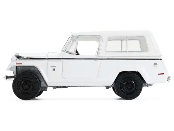 1971 Jeep Jeepster Commando White with Black Stripes "All Terrain" Series 17 1/64 Diecast Model Car by Greenlight #3
