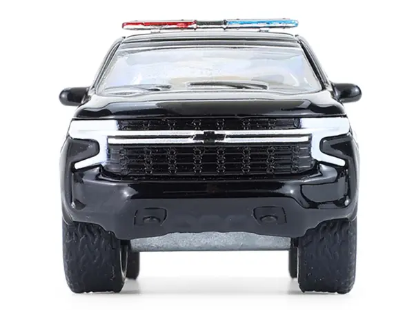 2024 Chevrolet Tahoe Police Pursuit Vehicle "Dover Police – 100th Anniversary Edition" Black with White Stripes "Hobby Exclusive" Series 1/64 Diecast Model Car by Greenlight #4
